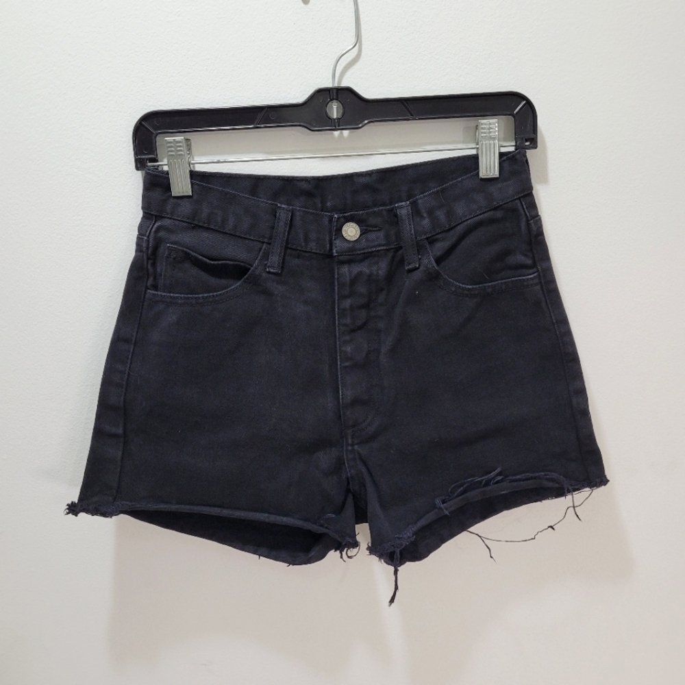 Black Denim Cutoff Shorts